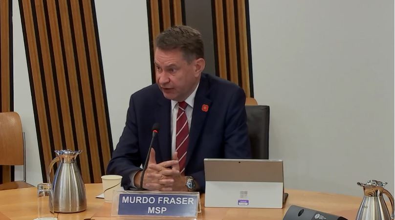 Concerns around COP26 and Covid were raised by Scottish Conservative MSP Murdo Fraser. (Scottish Parliament TV) 