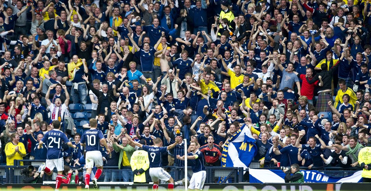Darren Fletcher is a picture of pure delight after putting Scotland 2-1 up in the 82nd minute of a must-win qualifier against Czech Republic. But these jubilant scenes soon turned to despair as the visitors equalised late on.