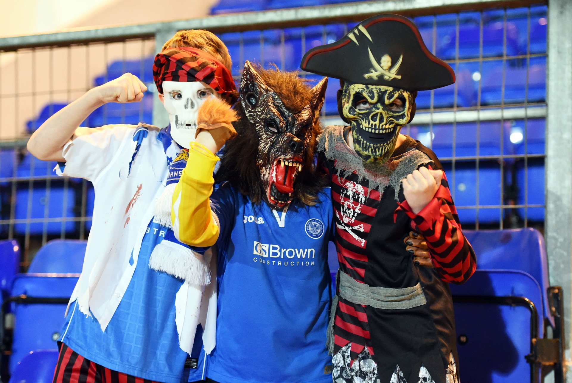 Costume creativity at St Johnstone v Motherwell in 2014. 