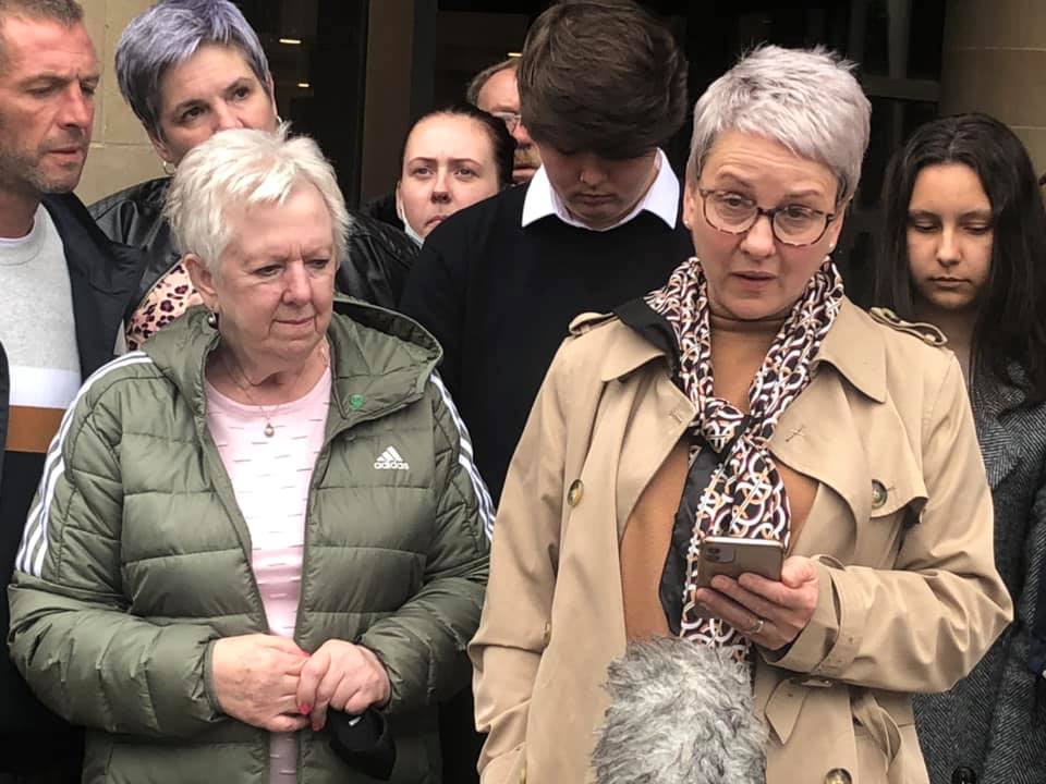 Patti Henry's family outside court