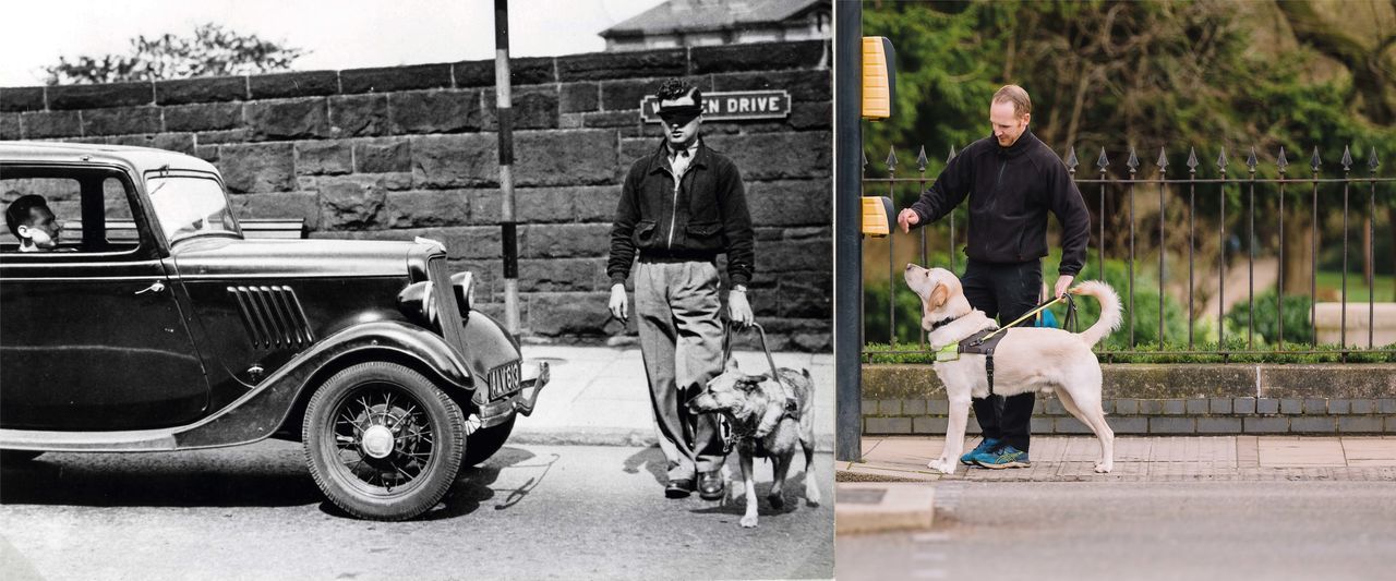 Then and now - road crossing 