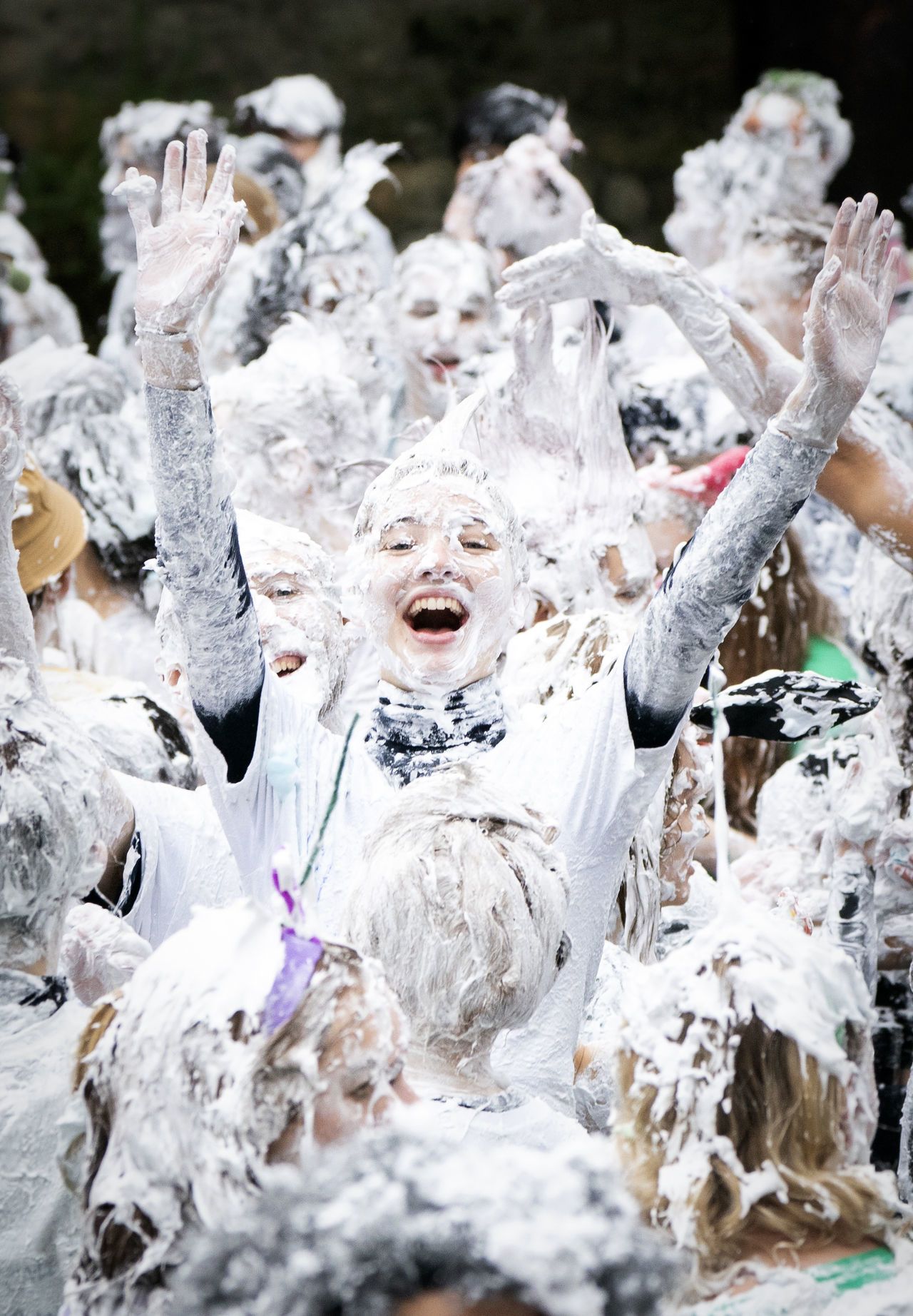  Hundreds of students at St Andrews University have let their hair down.