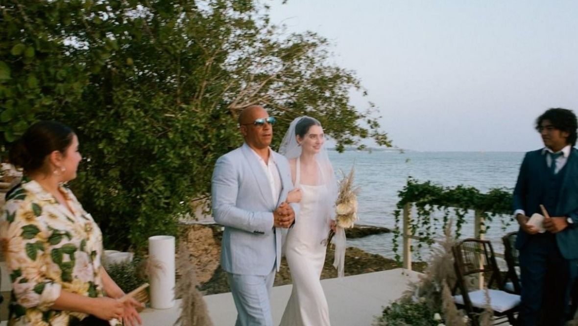 Vin Diesel walks Paul Walker’s daughter down the aisle at wedding