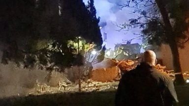 Two children among four in hospital after explosion rips through houses