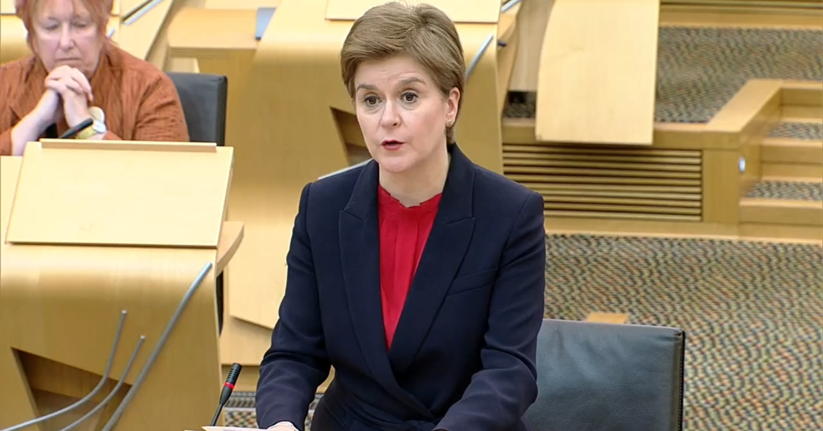 Nicola Sturgeon at Holyrood on Tuesday.