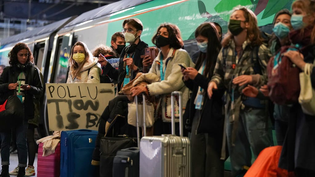 Activists descend on Glasgow on climate train ahead of summit