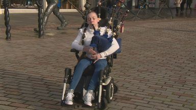 Teen battling chronic pain given new lease of life thanks to bagpipes