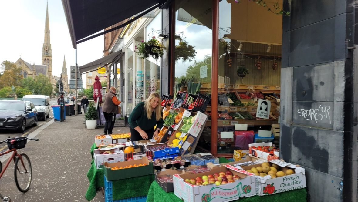 The fruit and veg supplier: Sarah Gulland runs Roots, Fruits & Flowers in Glasgow.