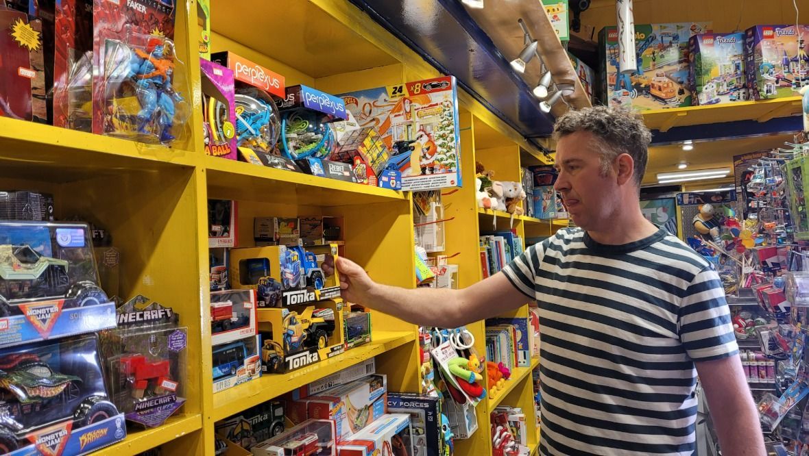 The toy retailer: Donald Nairn is the owner of Toys Galore in Edinburgh.