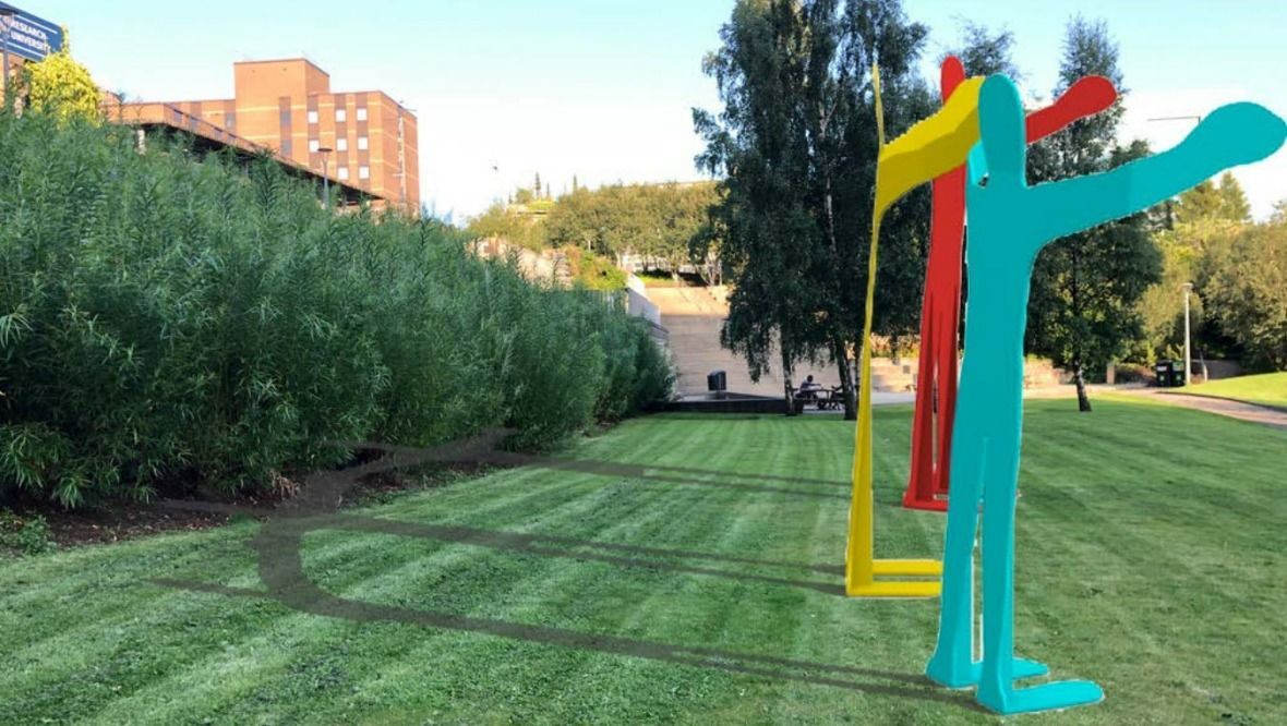 Rottenrow Gardens: The sculpture has been described as a 'significant and engaging public art installation'.
