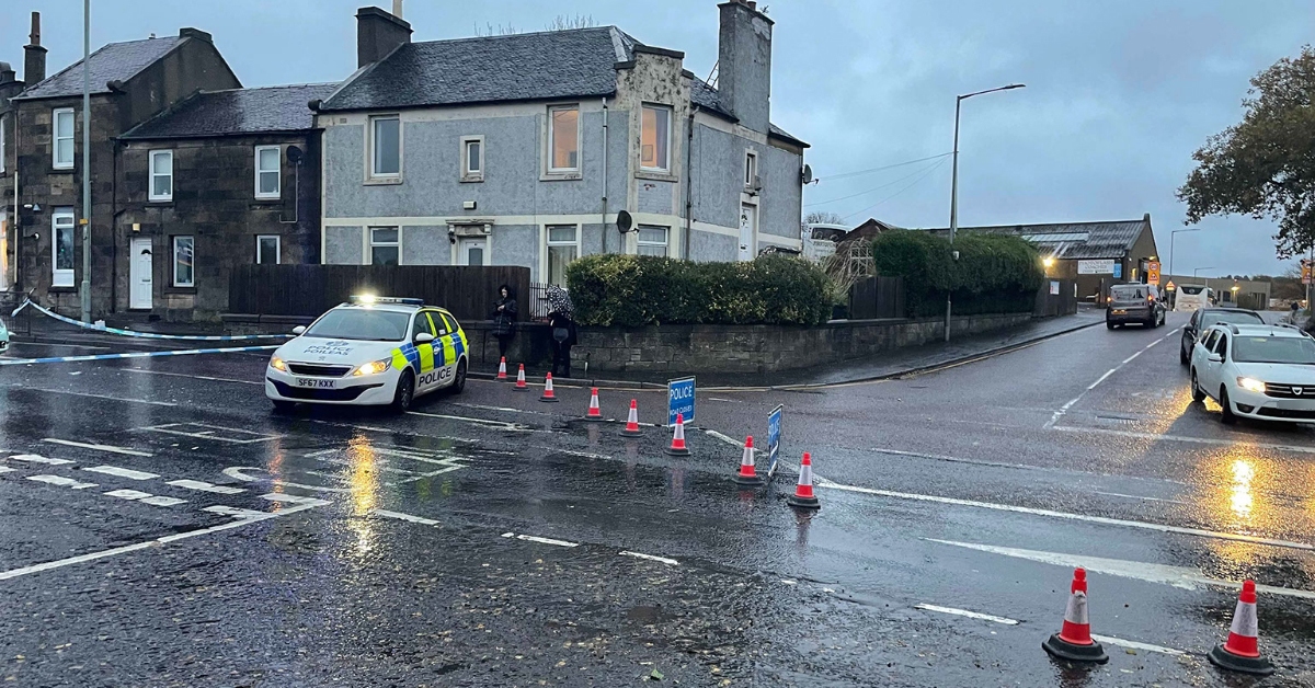 Junction of Kirkton Street and James Street in Carluke.