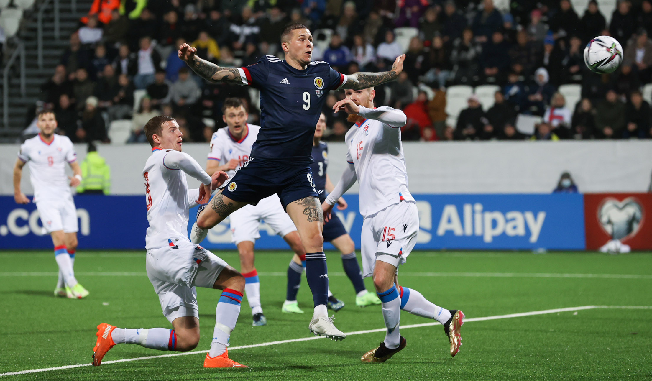 <strong>Just when a play-off place looked like it was on a plate for Scotland, they huffed and puffed for 87 minutes in the Faroe Islands until a cross brushed off Lyndon Dykes and into the net. Not pretty, but we were happy to take it.</strong>”/><span
class=