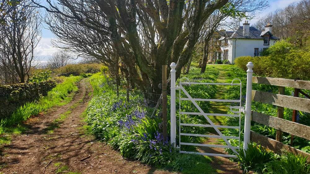 The approach to Tighard Guest House on Canna.