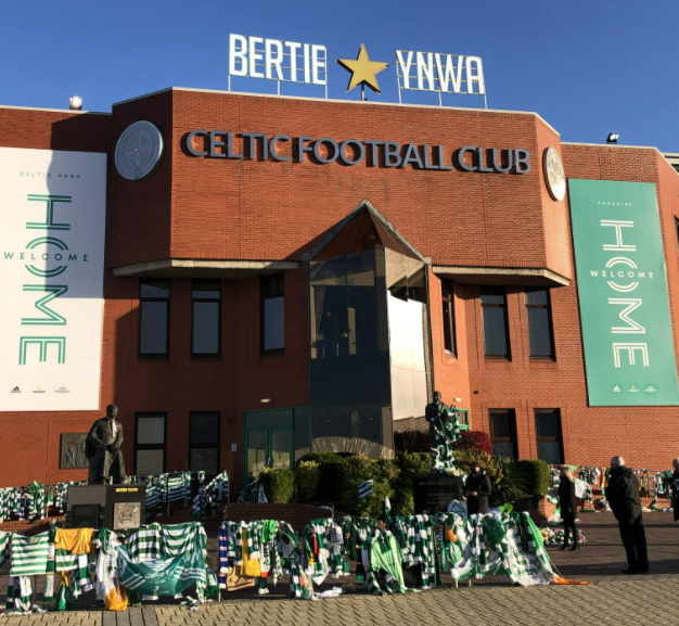 Bertie Auld: Tributes left at Celtic Park ahead of funeral