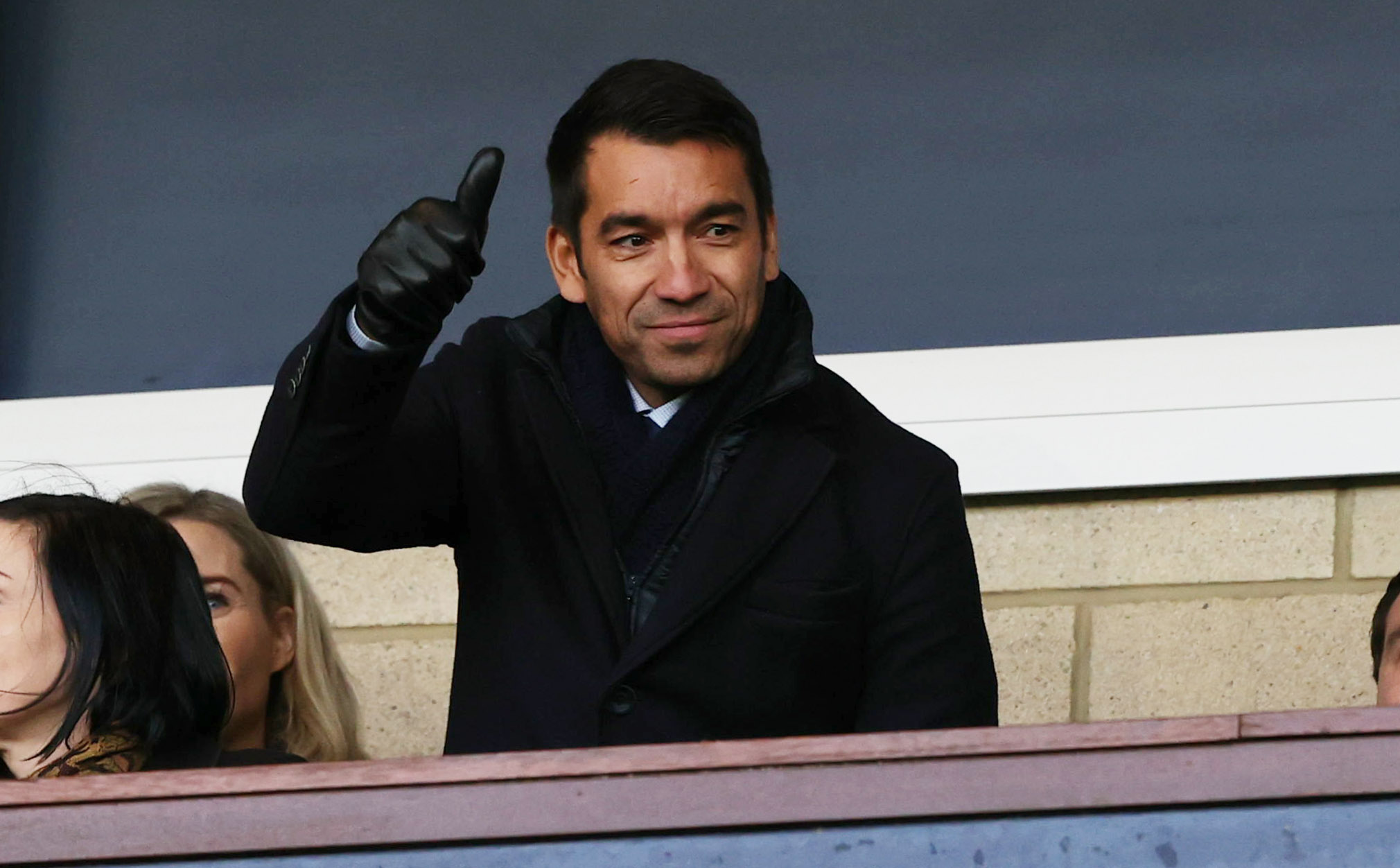 Van Bronckhorst: New Rangers manager was watching on from the stands.