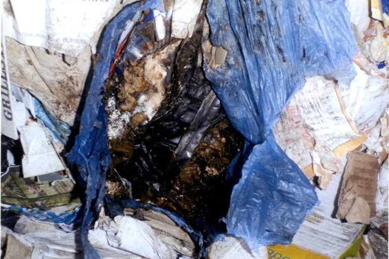 Waste pulled from bales during SEPA's investigation