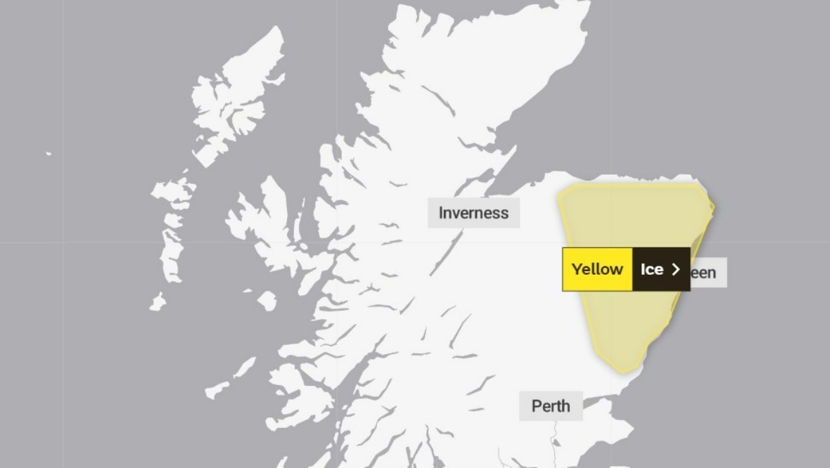 Monday: A yellow weather warning for ice has been put in place.