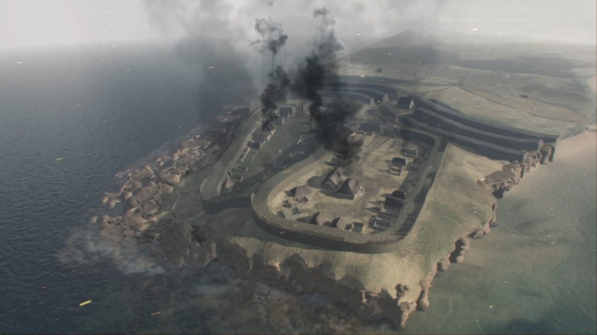 A detailed reconstruction of how the Burghead site may have looked.