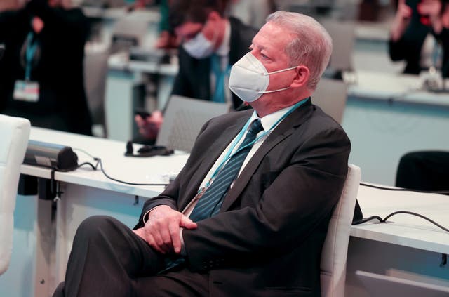 Al Gore is attending the COP26 conference (Chris Jackson/PA)