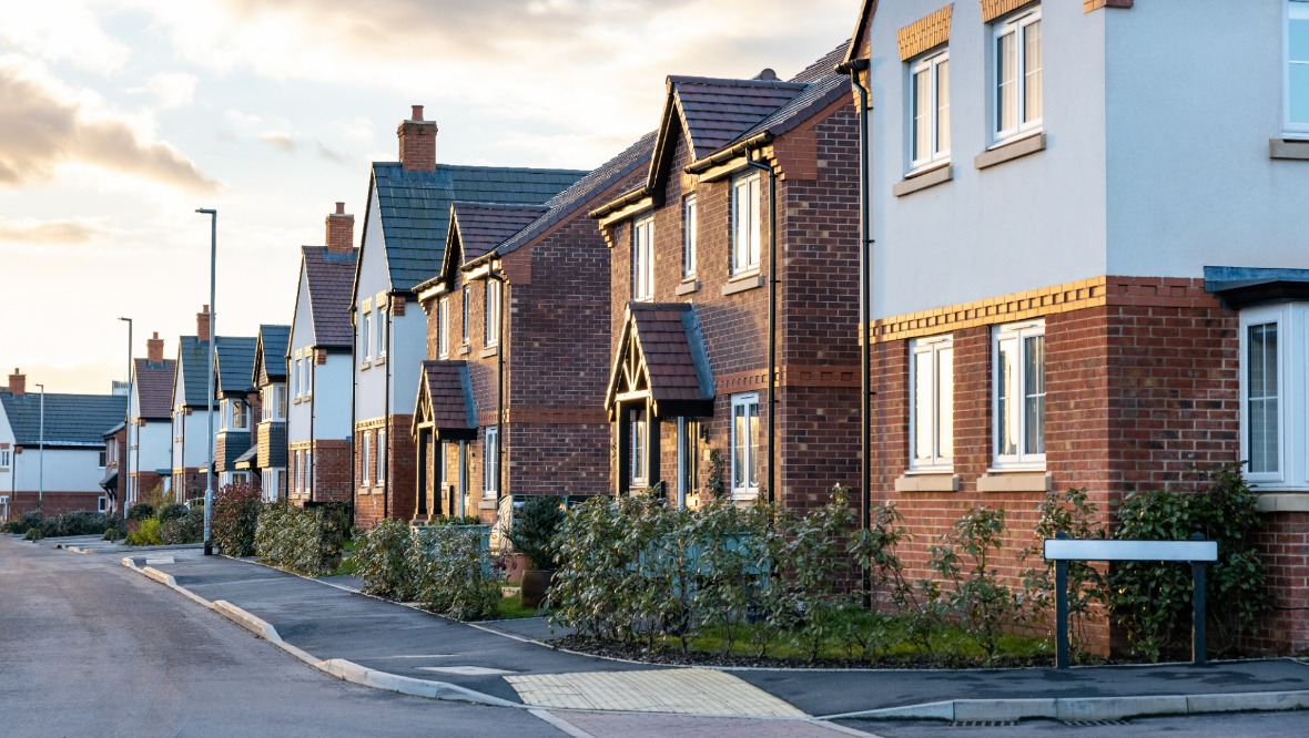 Stock image of houses.