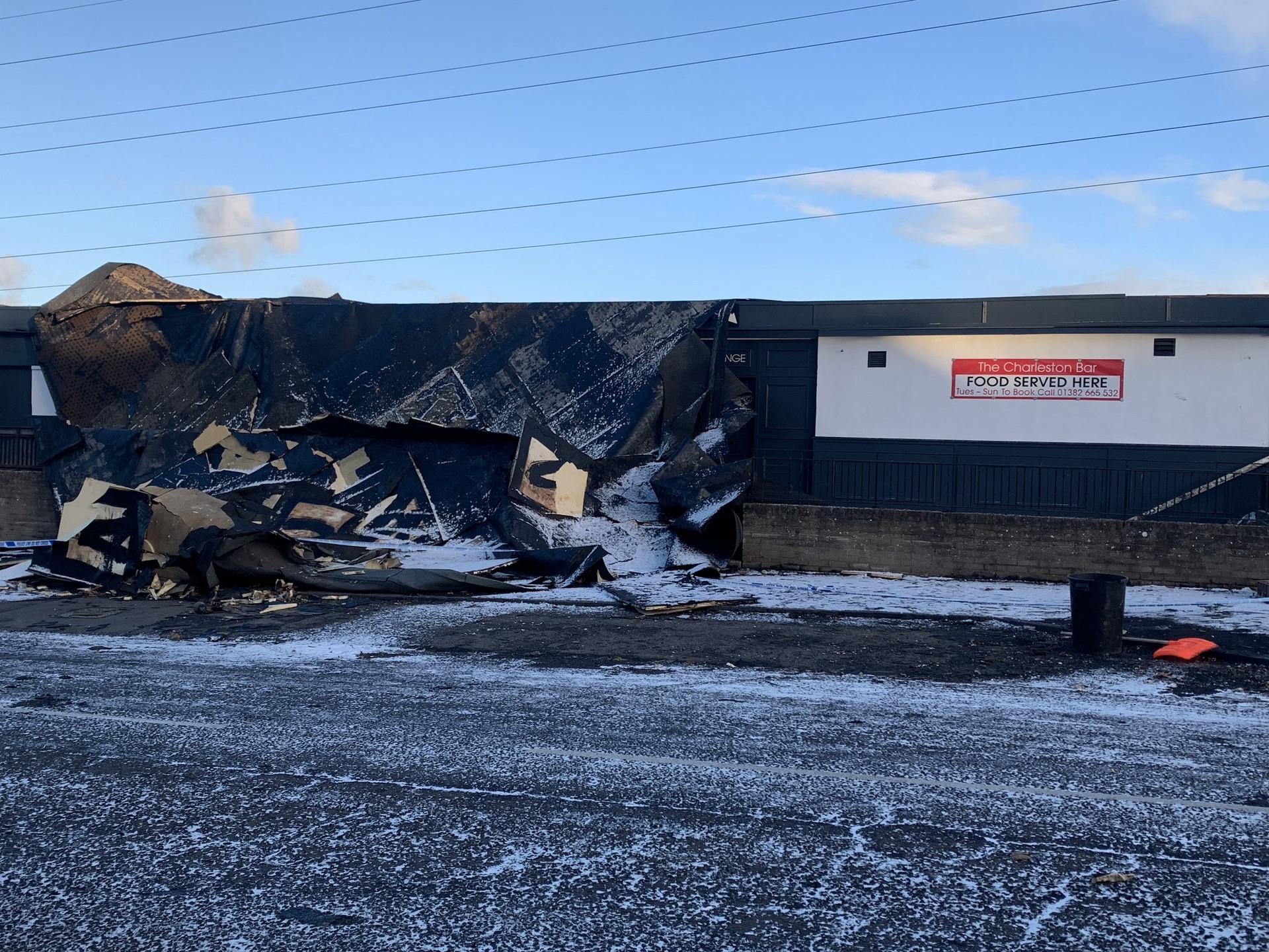 Damage to the Charleston Bar in Dundee.