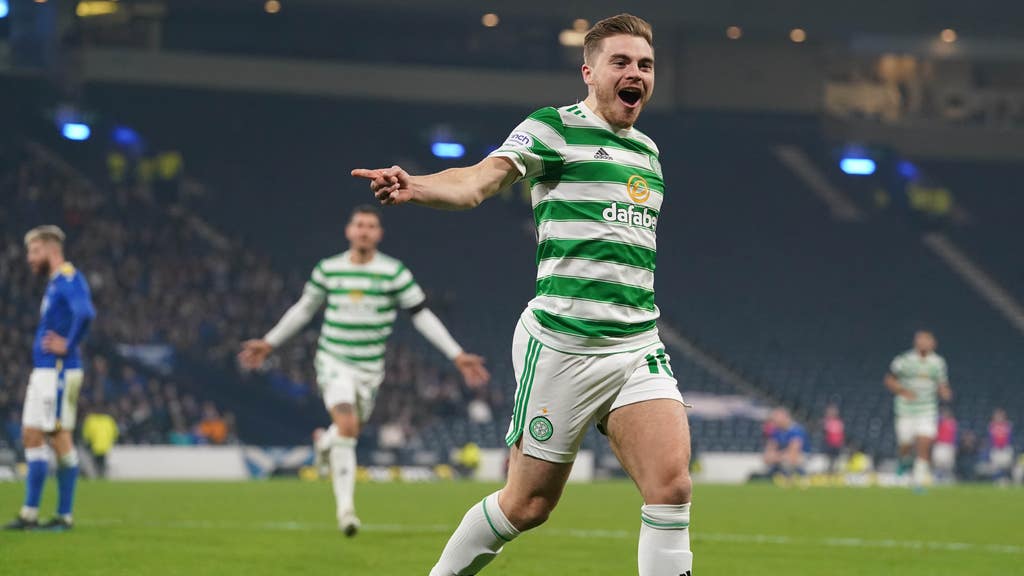 James Forrest’s strike sends Celtic into League Cup final