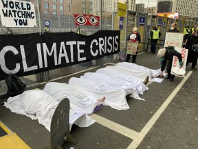 Activists sound ‘air raid siren’ to warn of climate emergency