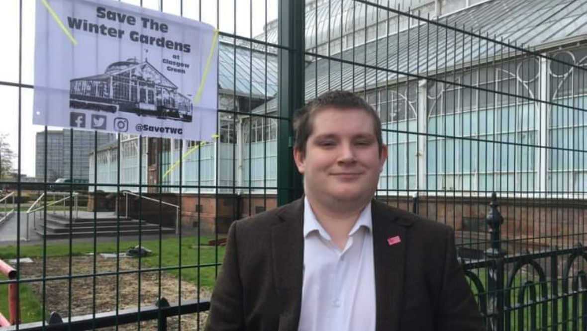 Glasgow: Councillor Robert Connelly at the Winter Gardens.