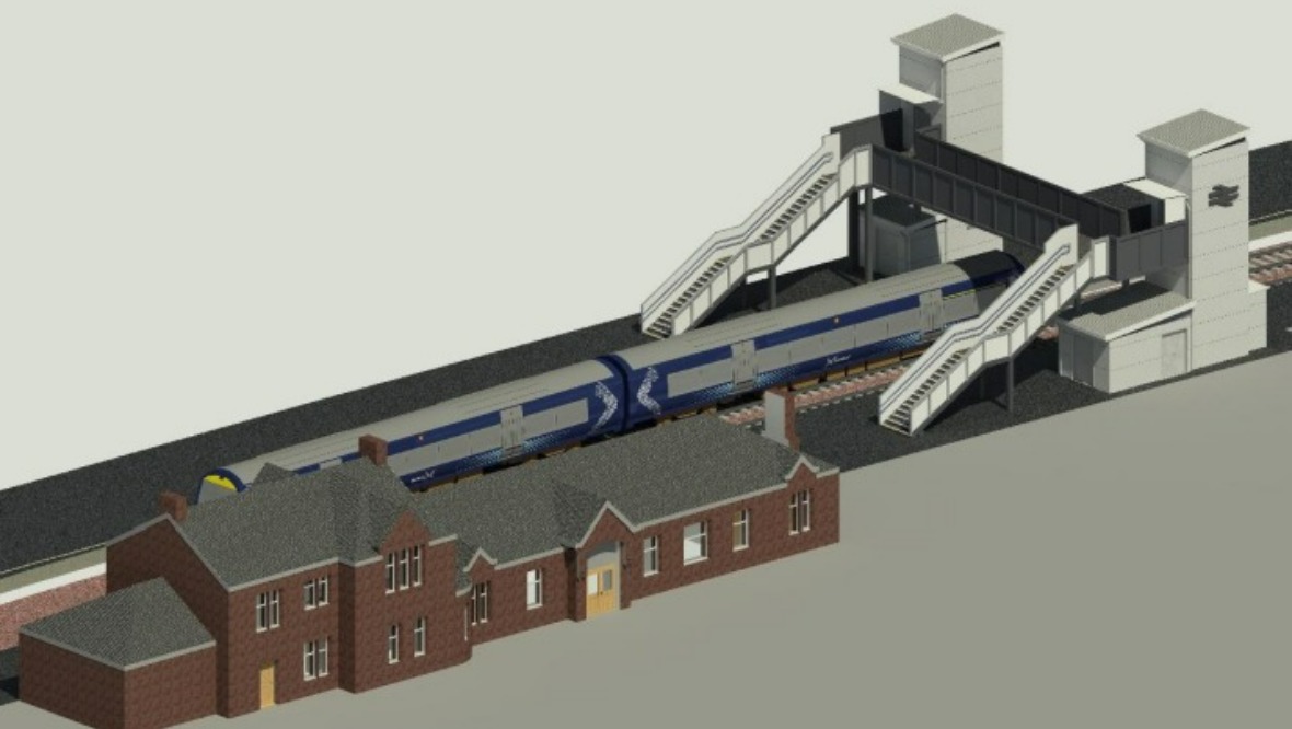 Bridge plans for Johnstone railway station in Renfrewshire.