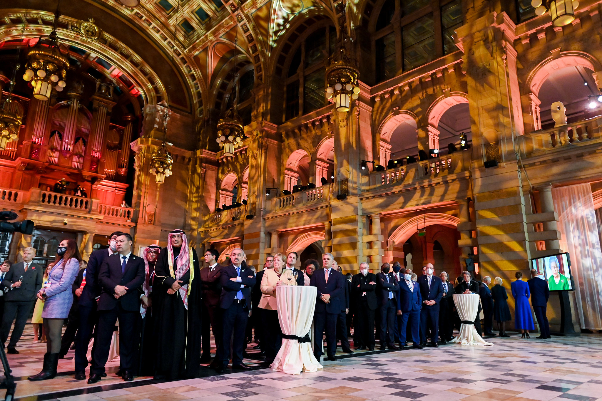 World leaders at a COP26 reception at the Kelvingrove Art Gallery