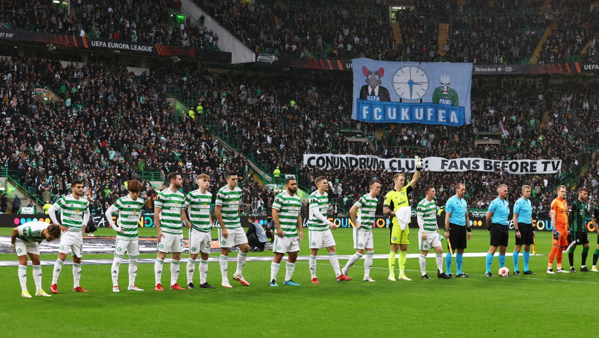 Celtic fined by UEFA over ‘provocative and offensive’ banner