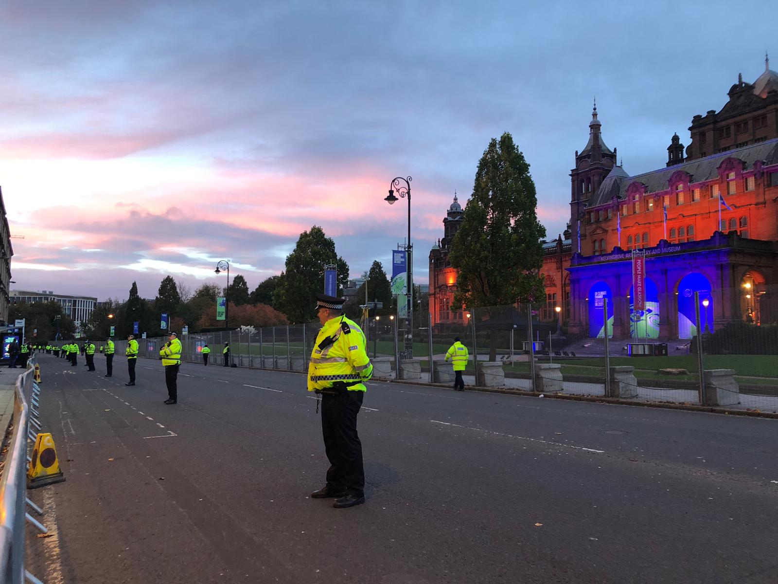  A huge security presence was in place around the venue.