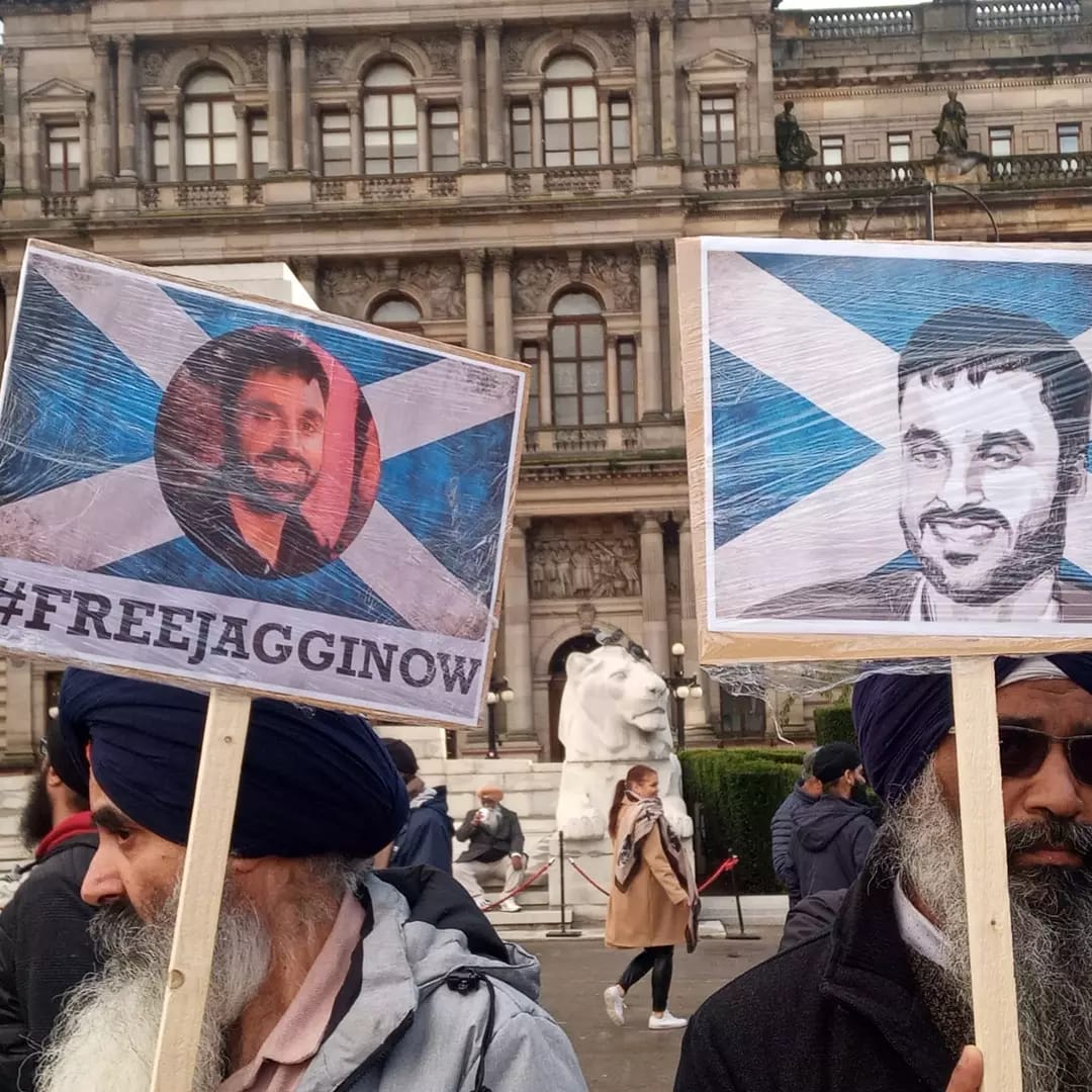 A protest at George Square on Saturday, October 30.