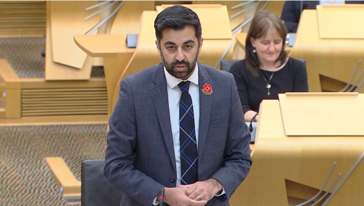 Health secretary Humza Yousaf has faced criticism from opposition parties. (Scottish Parliament TV)