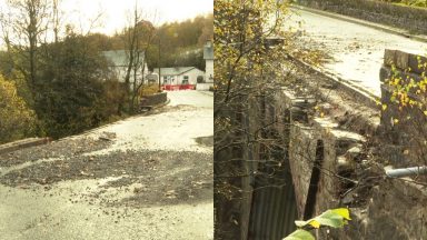 Torrential rain and flooding cause partial collapse of bridge
