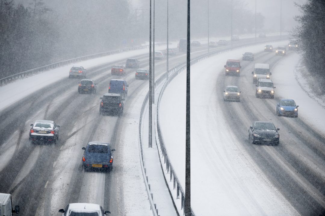 Ice Met Office yellow weather warning issued across Scotland as snow causes traffic disruption
