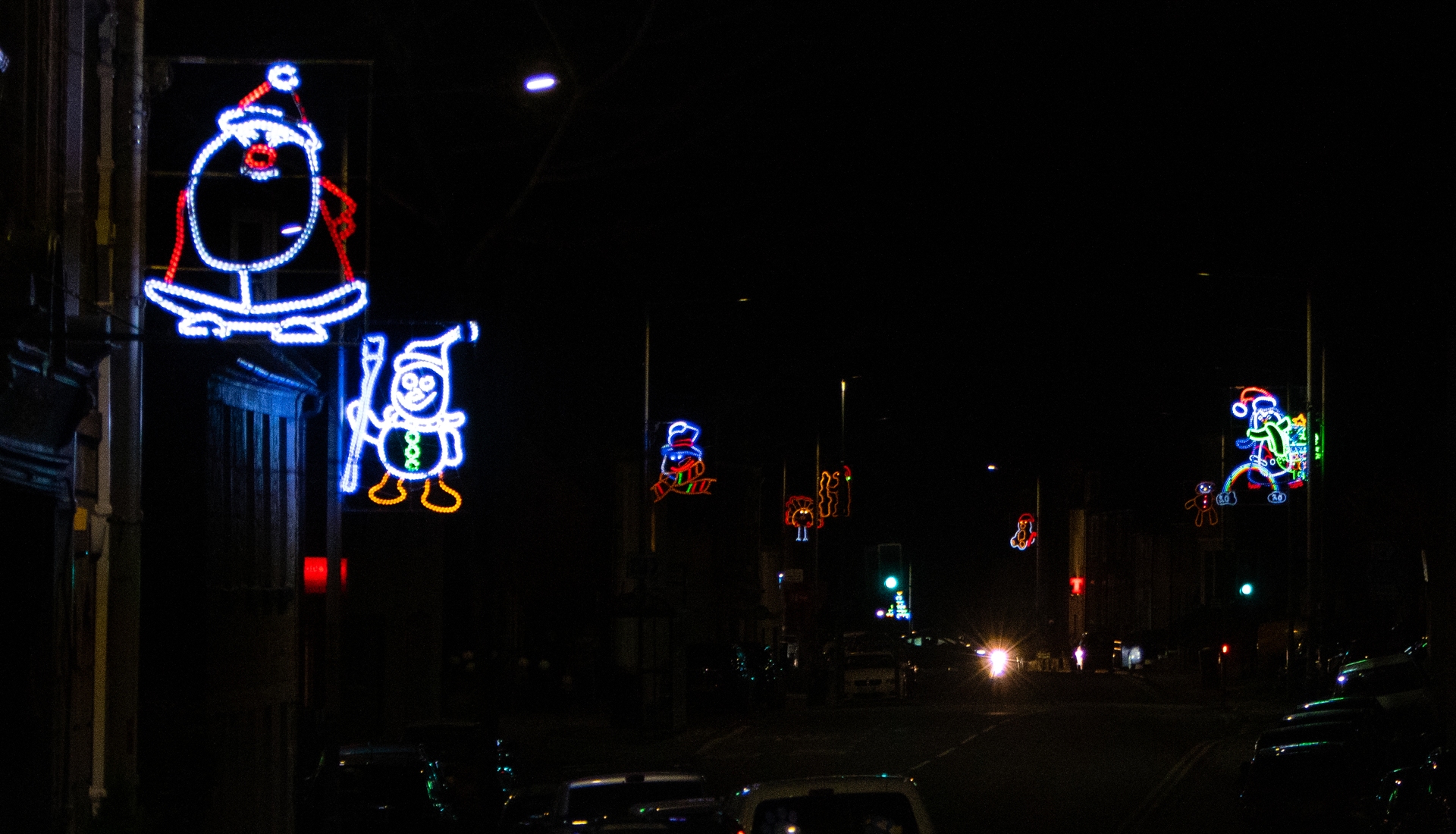 Newburgh's Christmas lights.