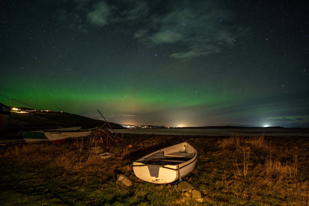 Photographer captures Northern Lights on clear night over Shetland