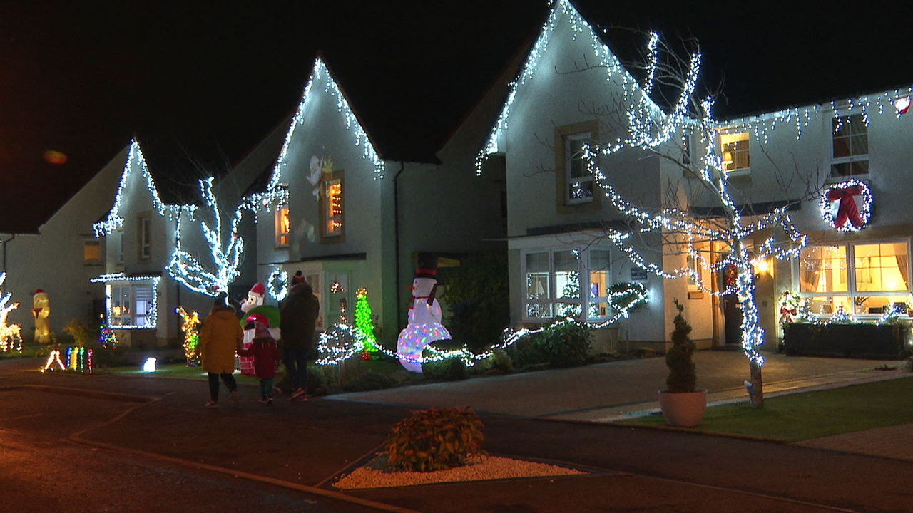 Lavender Drive has been transformed into a winter wonderland.