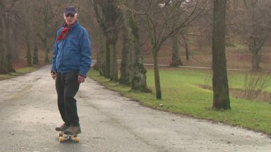 Bored pensioner took up skateboarding to beat the lockdown blues