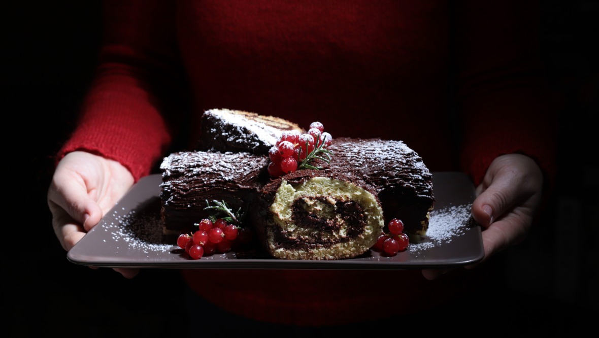 A Buche de Noel is normally served after dinner in France. 