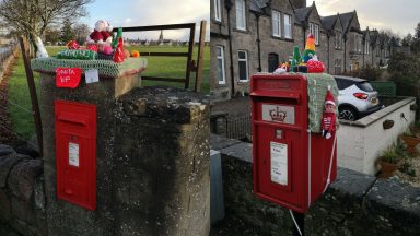 Crafty grandmother brings some festive cheer to town’s postboxes