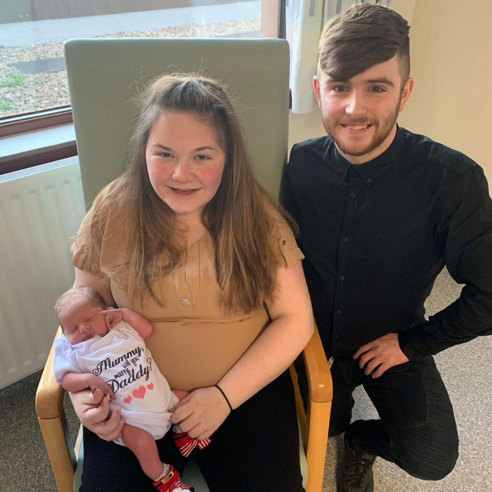 The couple are enjoying settling in with their new arrival after getting home on Boxing Day. 