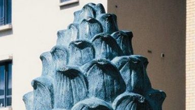 Man charged after theft of Gorbals bronze cast pine cone sculptures