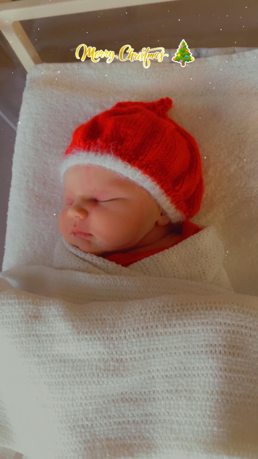 Cara Matilda Crawley was born at 4.58am weighing 8lb 13oz.