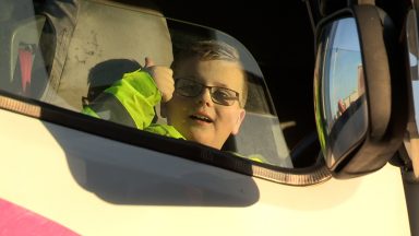 Nine-year-old’s the king of the road after landing lorry driver job