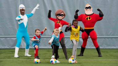 Disney superheroes inspire young girls to play football