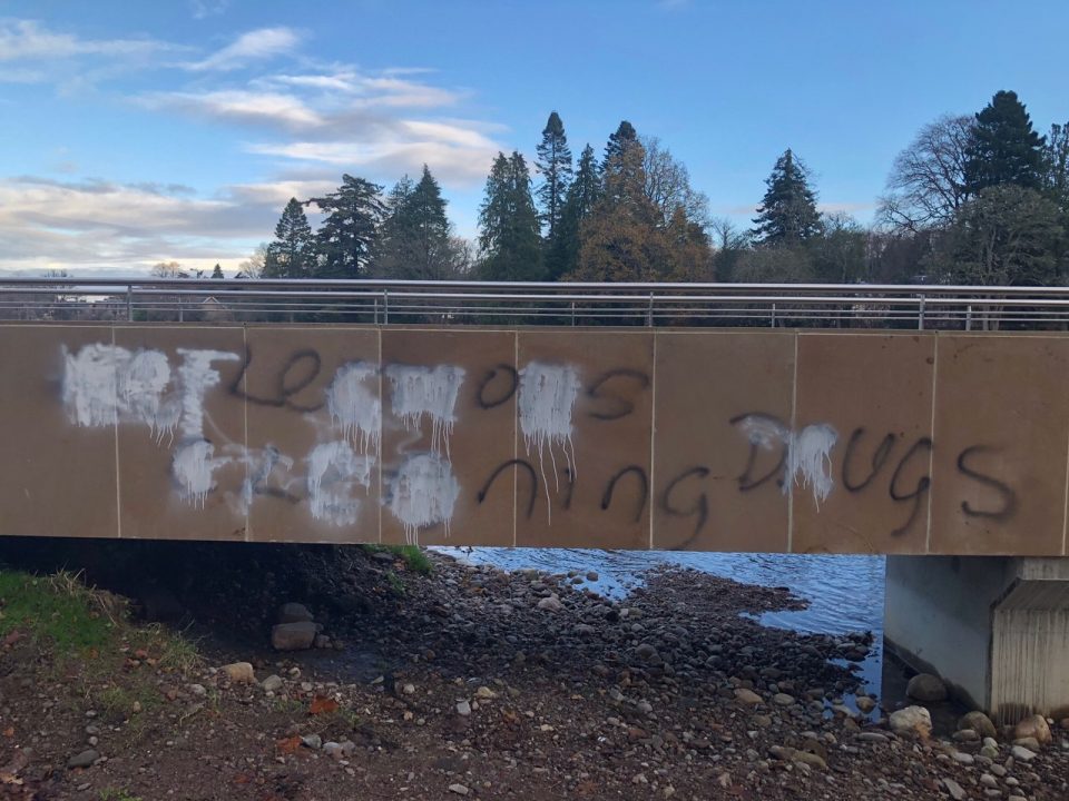 Controversial riverside artwork targeted by vandals