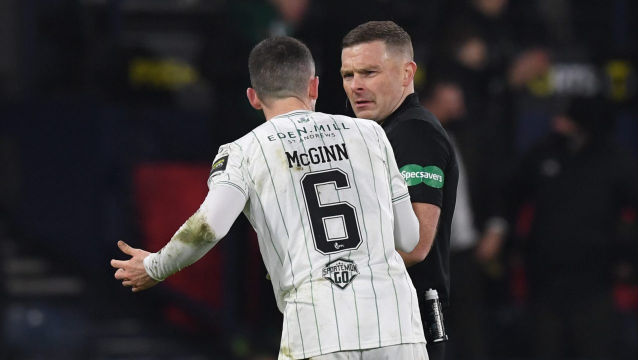 Hibs defender Paul McGinn hit with SFA charge after referee comments