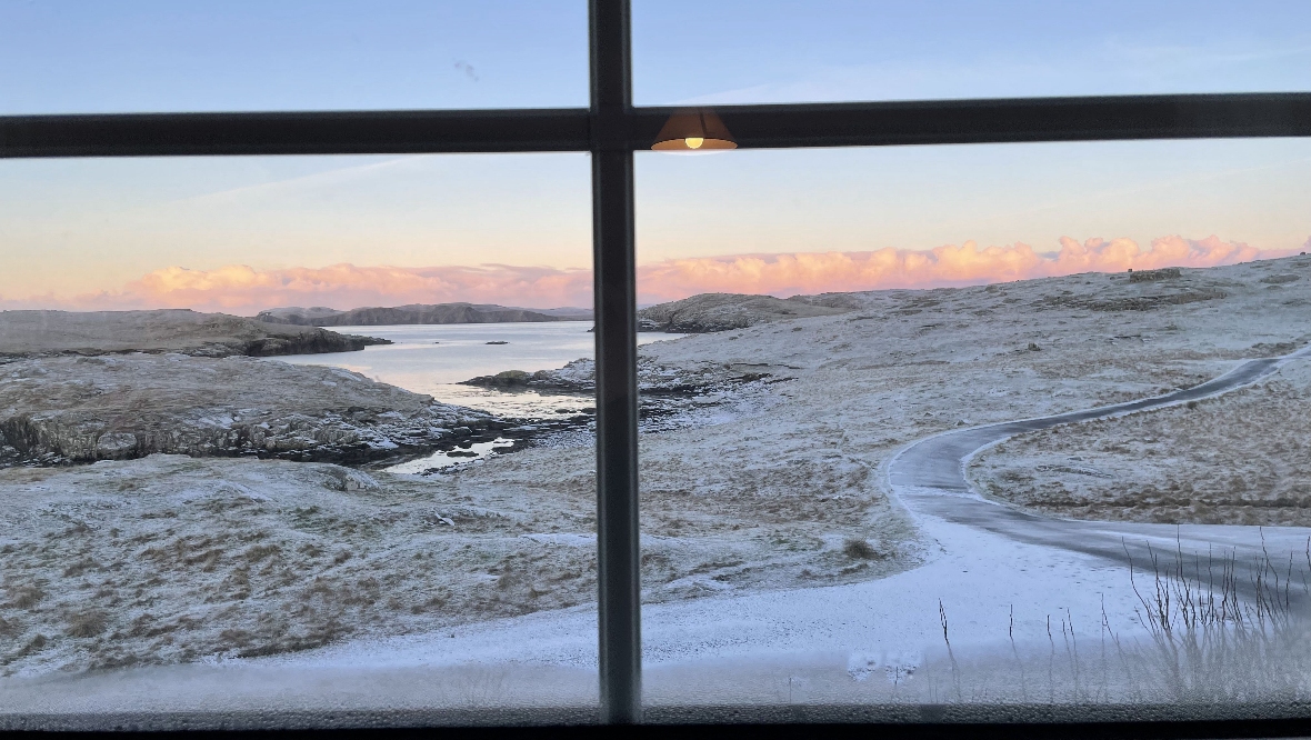 Dusting of snow in Shetland.